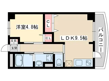 ドイマンション(1LDK/3階)の間取り写真