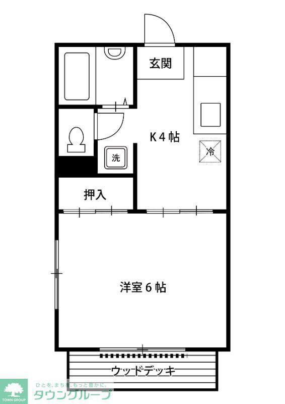 アーバンフラッツ(1K/1階)の間取り写真
