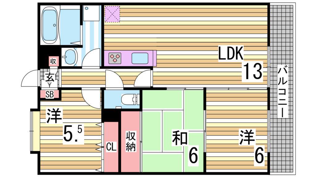 ル・グラン(3LDK/3階)の間取り写真