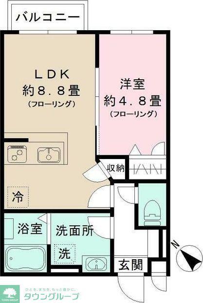 白馬レジデンシア(1LDK/1階)の間取り写真