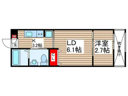 VAUHOUSE(1LDK/2階)の間取り写真