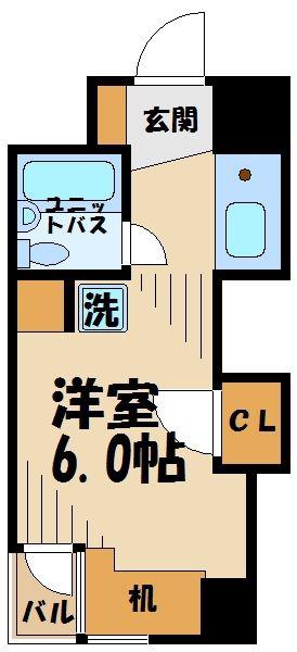 グランバリュー八王子北野(ワンルーム/3階)の間取り写真