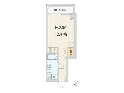 コートモデリア表参道(ワンルーム/2階)の間取り写真