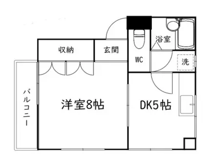 アパーション秀浩(1DK/2階)の間取り写真