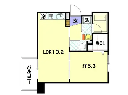 スカイテラス(1LDK/5階)の間取り写真