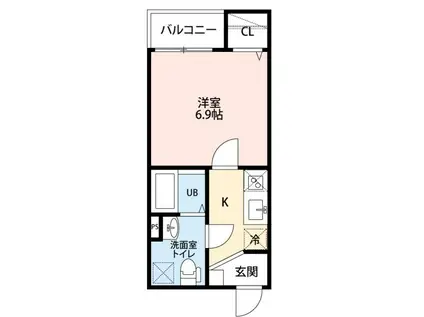FIRST STEP 絆(1K/2階)の間取り写真