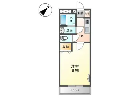 エポックハシマ II(1K/1階)の間取り写真