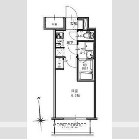 S-RESIDENCE南堀江(1K/13階)の間取り写真