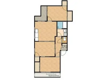 フォレストヒルズ(3DK/2階)の間取り写真