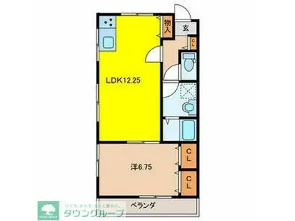 サニーコート(1LDK/2階)の間取り写真