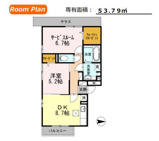 プランハイム(1SLDK/1階)の間取り写真