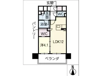 MIO・TREVIEW(1LDK/2階)の間取り写真