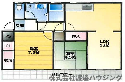 ネクスプロス壱番館(2LDK/3階)の間取り写真