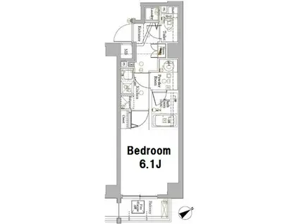 アクサス中野新江古田(1K/2階)の間取り写真
