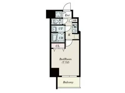 S-RESIDENCE緑橋駅前(1K/9階)の間取り写真