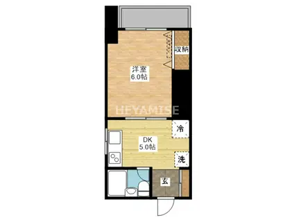 第二浜里ビル(1DK/2階)の間取り写真