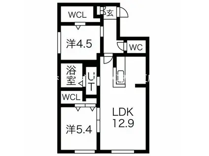 ラベイユドール(2LDK/3階)の間取り写真