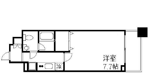 レオーネ南千住(1K/9階)の間取り写真