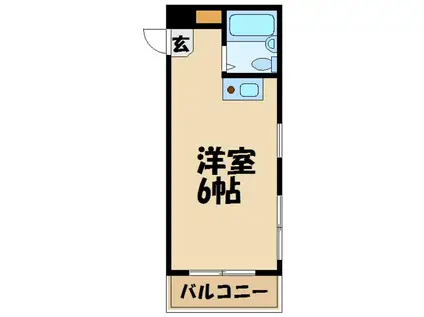 スカイコート府中(ワンルーム/5階)の間取り写真