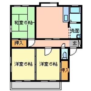 ガーデンヒルズ(3DK/1階)の間取り写真