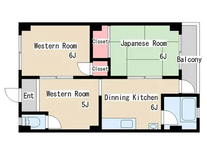 丸吉マンション(3DK/3階)の間取り写真