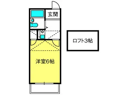 アリエッタ ラビータ(1K/2階)の間取り写真