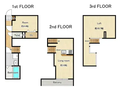 LFB APARTMENT東小串(1LDK/1階)の間取り写真