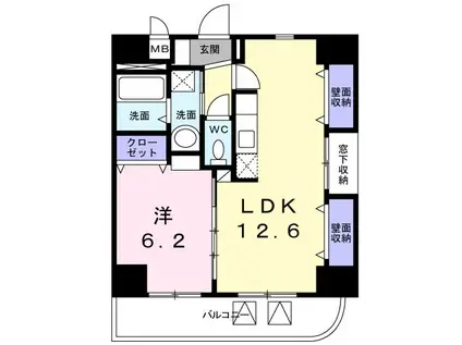 NEXUS110(1LDK/5階)の間取り写真