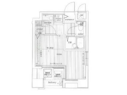 サンテミリオン三田(1K/8階)の間取り写真