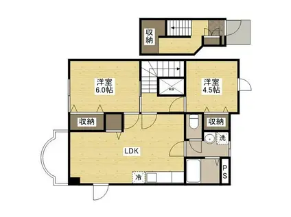 ミレニアムコート(2LDK/2階)の間取り写真