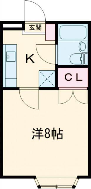サンライズ赤木(1K/1階)の間取り写真