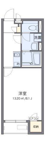 クレイノHOMEJINDEN(1K/2階)の間取り写真