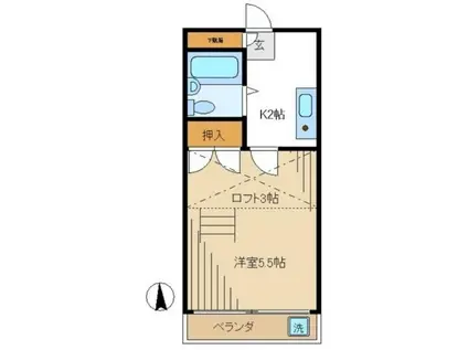 トランスパックビル中野中央(1K/1階)の間取り写真