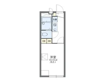 レオパレスGINGA(1K/2階)の間取り写真