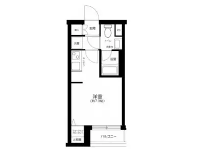 クレヴィスタ品川西大井(ワンルーム/1階)の間取り写真