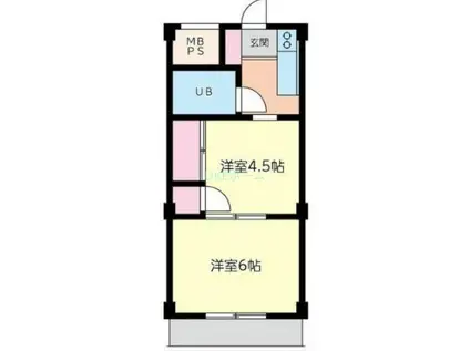 ライトビューティーハイツ(2K/3階)の間取り写真