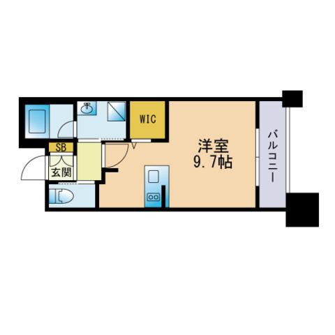 エンクレスト呉服町(ワンルーム/3階)の間取り写真