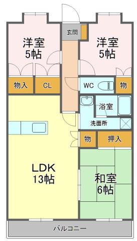 フロンティア・クロス(3LDK/4階)の間取り写真