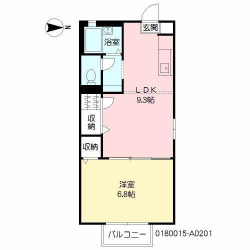 シャーメゾン久山台(1LDK/2階)の間取り写真