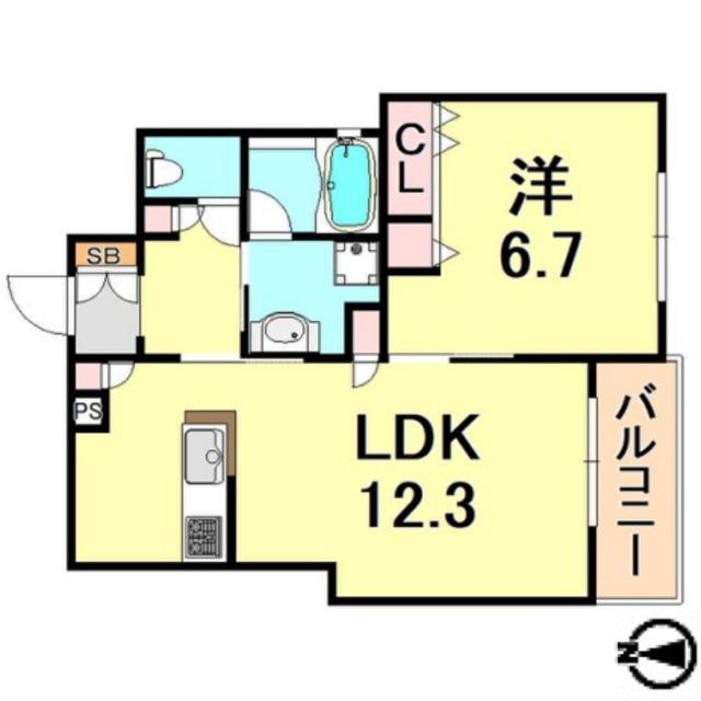 イリステージ(1LDK/3階)の間取り写真