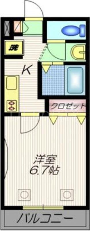 ムーンライズ(1K/1階)の間取り写真