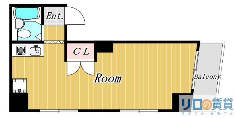 R-CUBE新大阪(1K/4階)の間取り写真