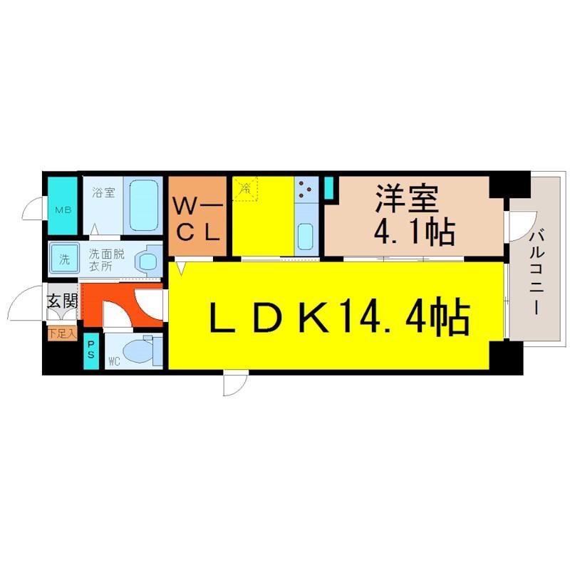 ラフレシール トレス(1LDK/2階)の間取り写真