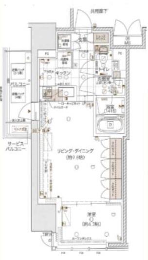 THE HIGH HORIE(1LDK/2階)の間取り写真