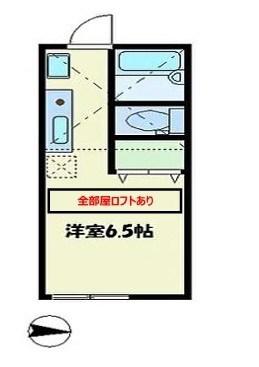 エスポワール(ワンルーム/1階)の間取り写真