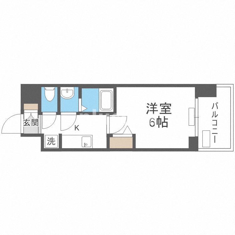 プレサンス大正フレンジ(1K/3階)の間取り写真
