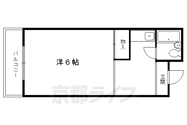 STUDIO今西(1K/3階)の間取り写真