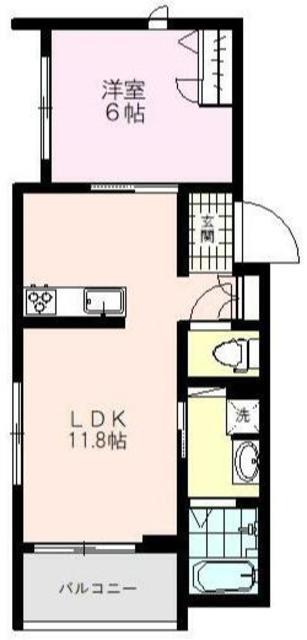 シャーメゾンヴェルデ(1LDK/3階)の間取り写真