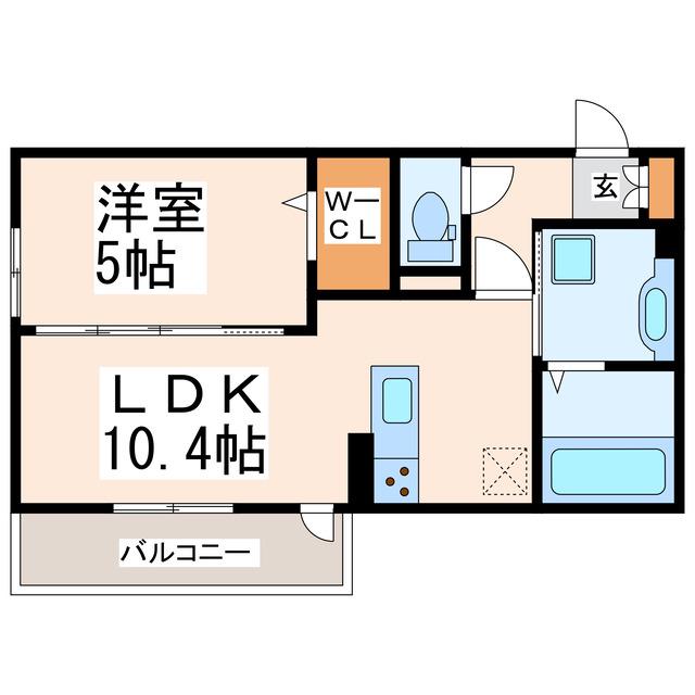 アクシス島崎(1LDK/3階)の間取り写真