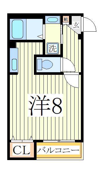 ソレーユ(1K/2階)の間取り写真